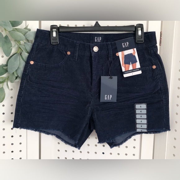 NWT Gap corduroy women’s shorts medieval blue size 4 - Picture 2 of 3
